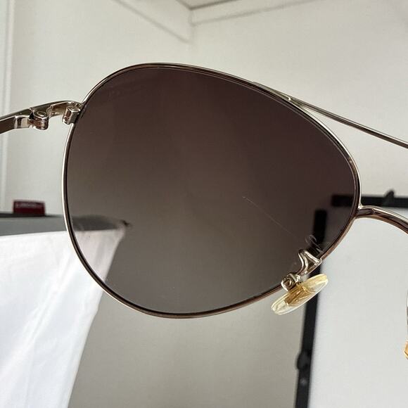 Kate Spade Sunglasses mod. Carolane F/S 3YGHA Gold Aviator Shades Oversized main image 7